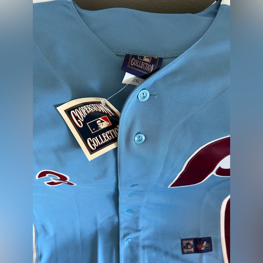 Majestic Authentic Phillies Bryce Harper Cooperstown MLB Jersey Men’s Sz: XXL - Picture 4 of 7